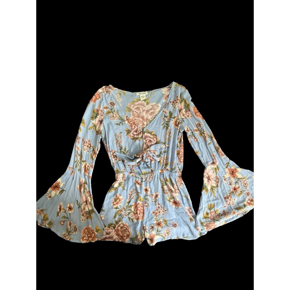 Billabong Women's light Blue Floral Romper Size SM